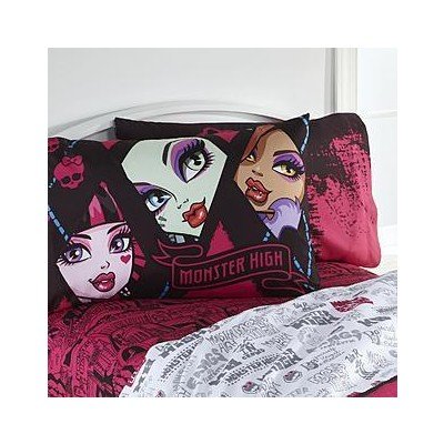 Monster High Back To Ghoul Reversible Pillowcase Standard Size