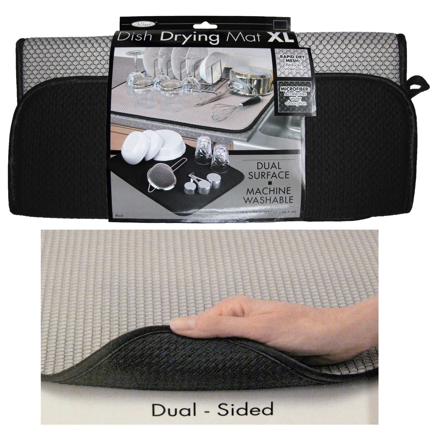 The Originaltm Dish Drying Mat Xl Microfiber Absorbent Machine