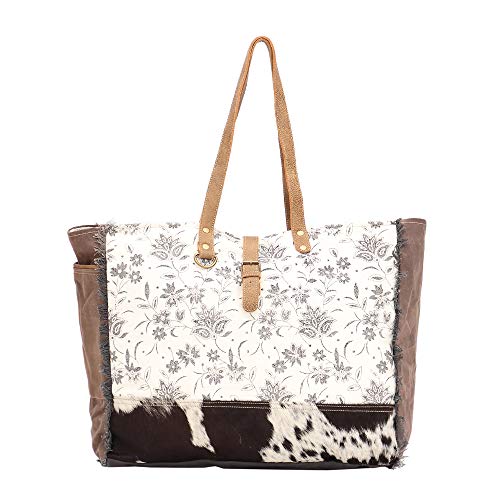 Myra Bag Ursinia Upcycled Canvas & Cowhide Weekender Bag S-1513 – 272 ...